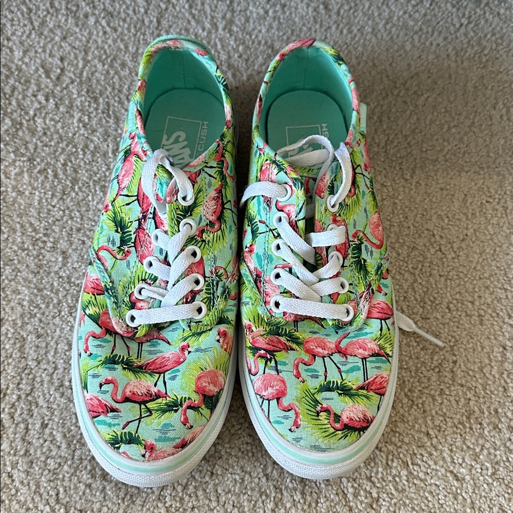 Vans Ultracush Shoes Pink Flamingo Womens Size 8.5 Low Top Lace Up Skateboard